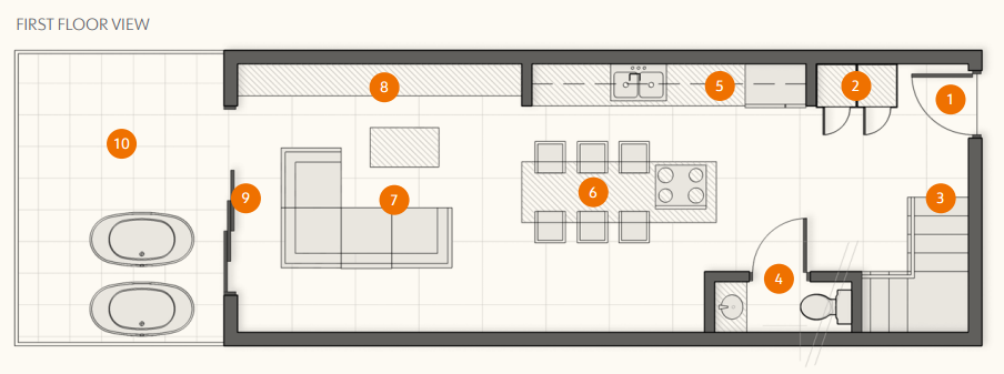 2-Bedroom Oceanview Apartment Ghana – first floor view