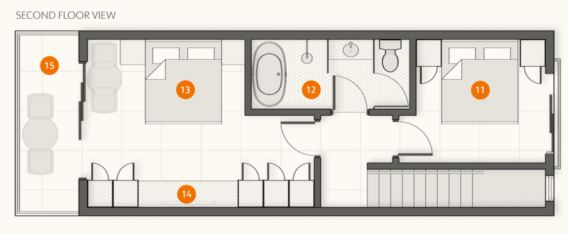 2-Bedroom Oceanview Apartment Ghana – second floor plan